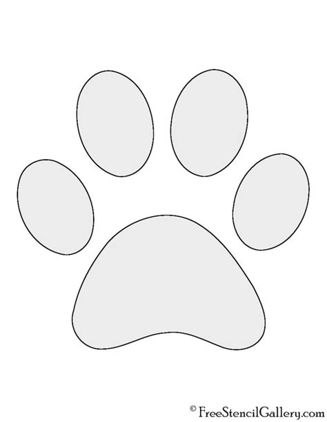 Dog Paw Stencil Printable - Printable Templates