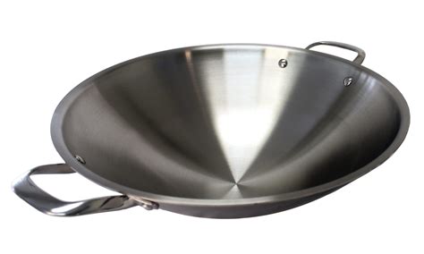 SL-PA400A: 16.5″ Stainless Steel Wok with Lid (Induction Ready) – Sunpentown.com