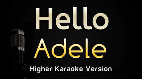 Hello - Adele (Karaoke Songs With Lyrics - Higher Key) - YouTube