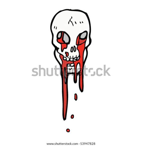 Bloody Skull Drawing Stock Vector (Royalty Free) 53947828