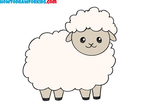 How To Draw A Sheep Step By Step