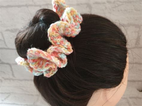 Crochet Ponytail, Crochet Hair Scrunchie, Hair Accessory - Etsy