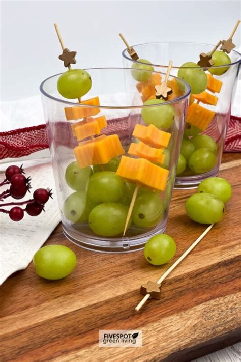 Easy Appetizer Cheese Skewers - Five Spot Green Living