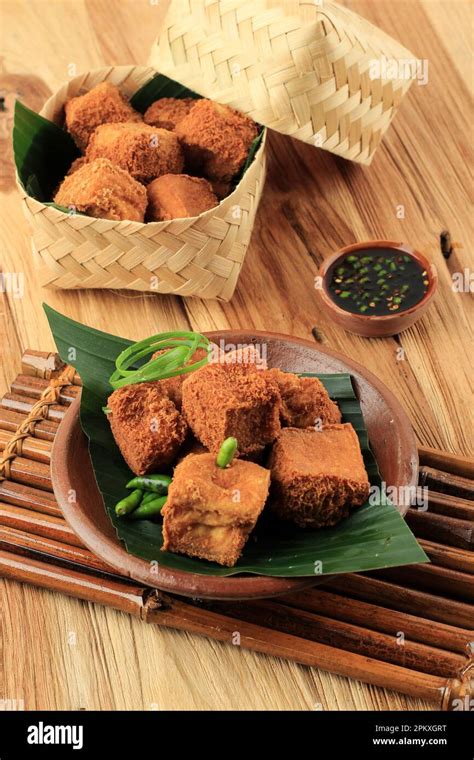 Tahu Sumedang. Popular Street Food of Deep Fried Bean Curd Tofu from Sumedang, West Java Stock ...