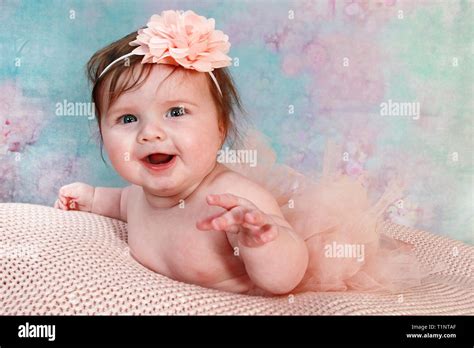 6 month old baby girl Stock Photo - Alamy