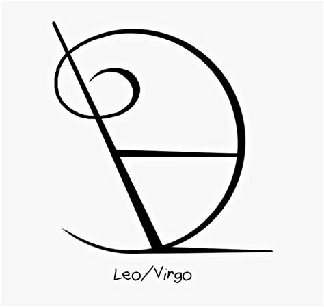 “leo/virgo” Zodiac Sigil - Leo Virgo Cusp Symbol, HD Png Download , Transparent Png Image - PNGitem