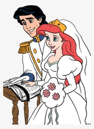 Ariel, Eric Wedding Kiss - Ariel And Eric Wedding Kiss Transparent PNG ...