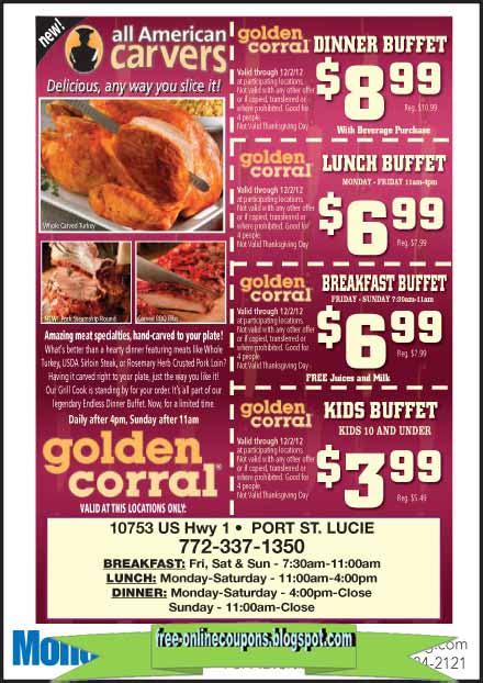 Printable Coupons 2020: Golden Corral Coupons