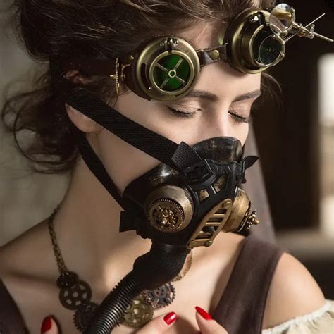 Steampunk Gas Mask For Women Cosplay Halloween Costume Accessories ...