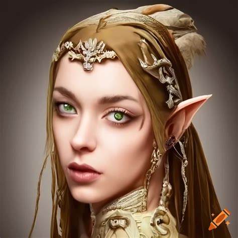 Blond female elf in middle eastern clothing on Craiyon