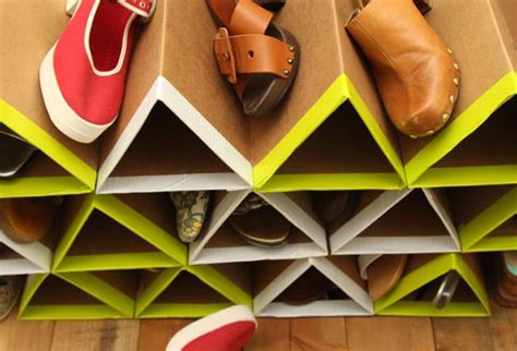 Super Space Saving DIY Shoe Rack ( for $0 ) - A Piece Of Rainbow