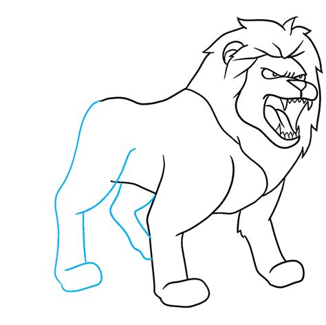 How to Draw a Lion Roaring - Really Easy Drawing Tutorial