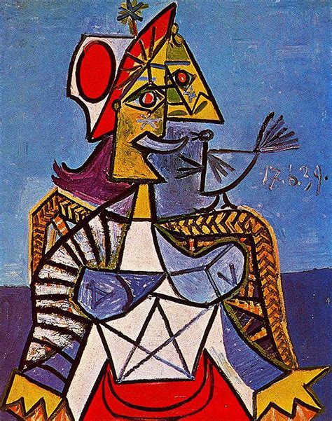 Seated woman - Pablo Picasso - WikiArt.org - encyclopedia of visual arts