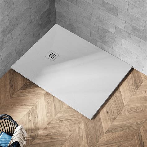 IBIZA Slate Shower Trays White | MyLife Bathrooms