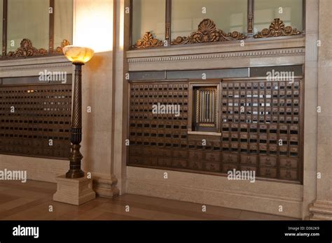 Vintage Post Office boxes at the National Post Office - Washington, DC Stock Photo - Alamy