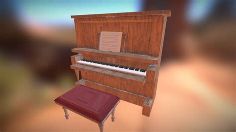 Old Saloon Wéstern Piano - 3D model by Daniel G. (@DakkuaDev) [18085d5] - Sketchfab