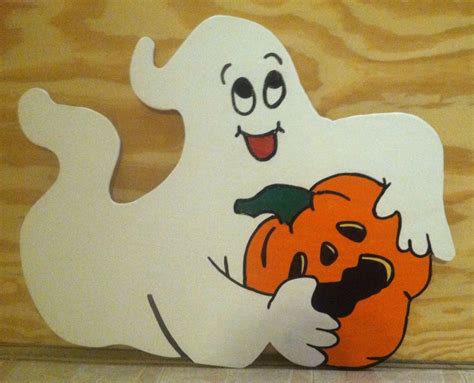 Ghost Halloween Yard decor Yard art Wood Plywood | Halloween wood crafts, Halloween yard ...