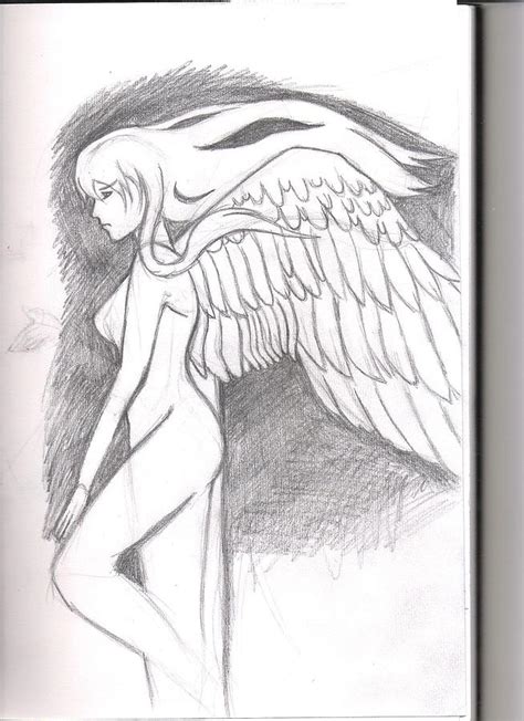 Fallen angel weapon pencil skecth Drawing by Megan Connell - Fine Art America