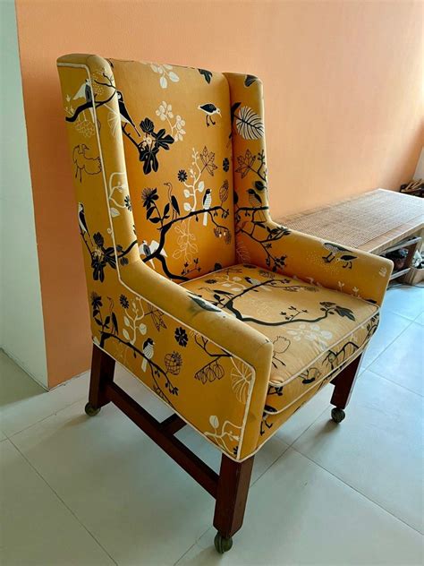 Vintage Armchair with wheels, Furniture & Home Living, Furniture, Chairs on Carousell