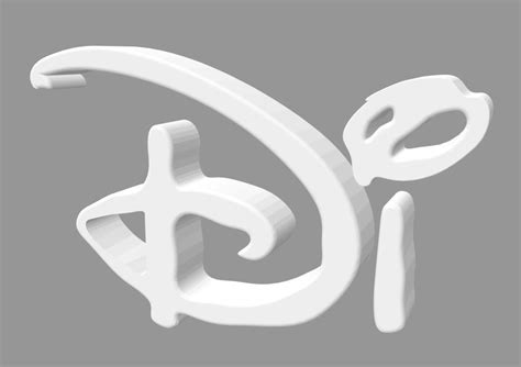 Disney logo 3D model 3D printable | CGTrader