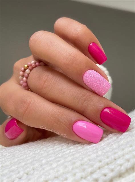 Best 23+ bright pink nails you must try this year