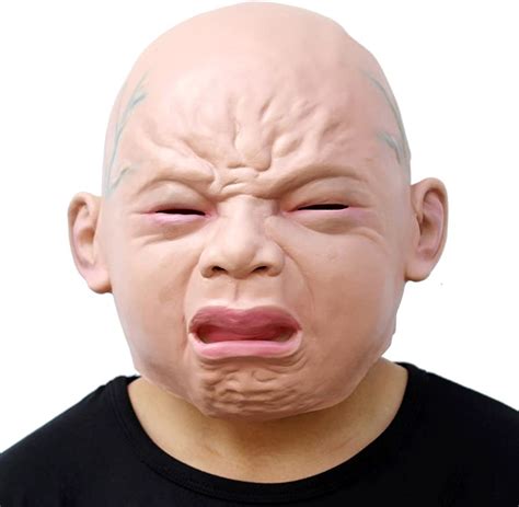 Crying Baby Mask Crybaby Face Creepy Infant Angry Sad Funny PVC Accessory | ubicaciondepersonas ...