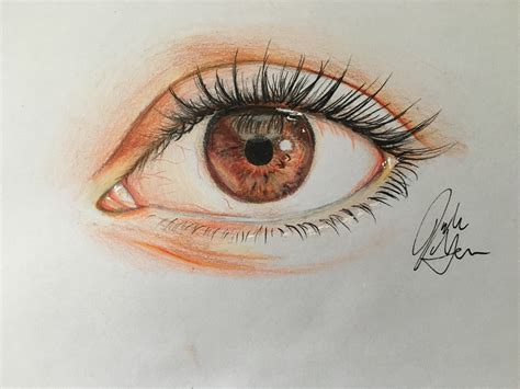 Blue Eye - original colored pencil drawing - accesoriifrizerie.ro