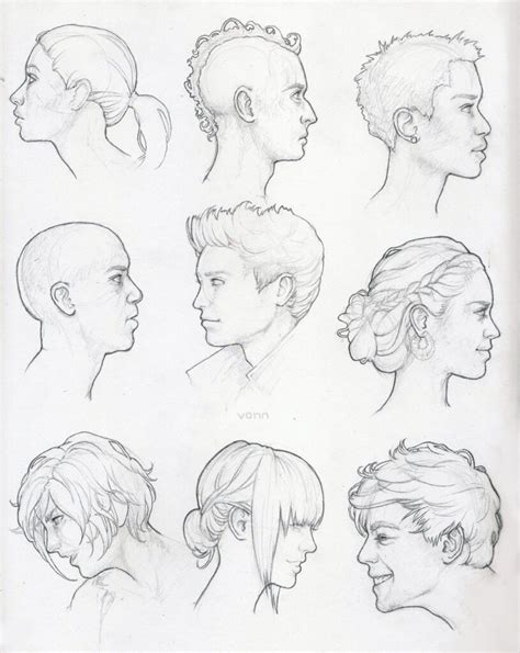 Male face side view Drawing Reference and Sketches for Artists