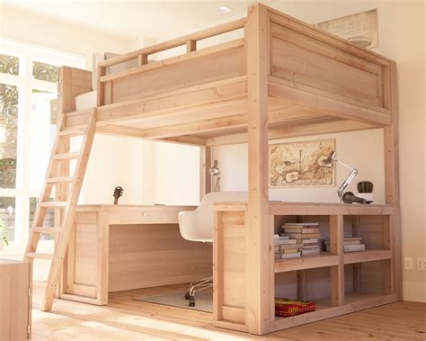 A Queen Loft Bed for Optimal Sleep and Study - Step-by-Step PDF - DIY projects plans