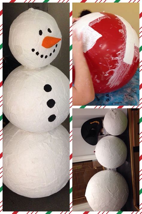 DIY Christmas Snowman craft. Made using giant balloons from ... | Xmas crafts, Christmas crafts ...