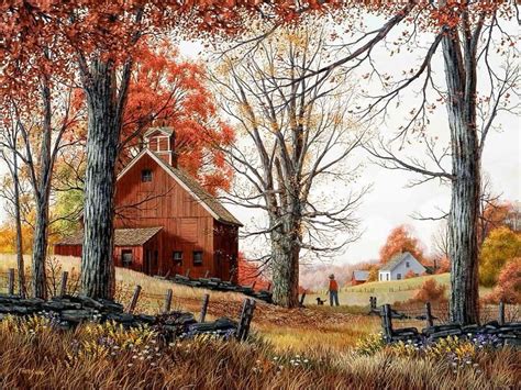 Pin on ~AuTuMn~ | Barn painting, Barn pictures, Swans art