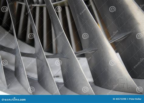 Jet engine blades stock photo. Image of metal, blade - 45573398