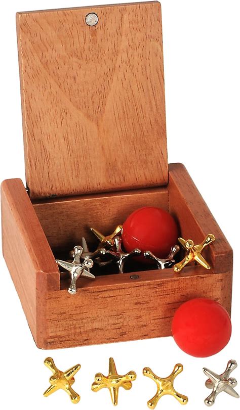 Amazon.com: WE Games Metal Jacks Game, Retro Game with 2 Sets of Metal Jacks and Ball in ...