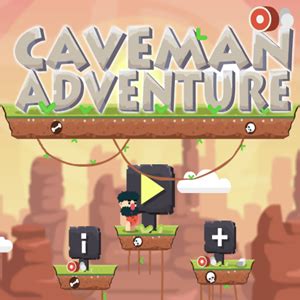 🕹️ Play Caveman Adventure Game: Free Online Platforming Puzzle Video Game for Kids & Adults