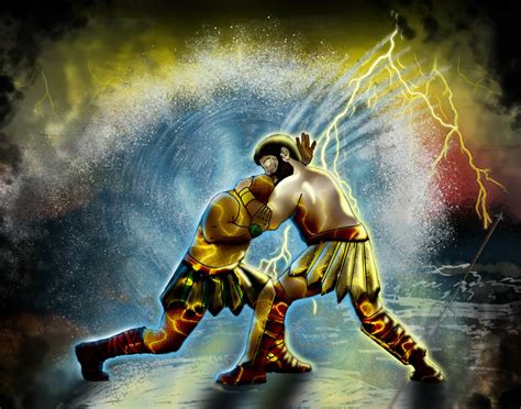 Ninja Bee Art Challenge: Zeus vs Poseidon