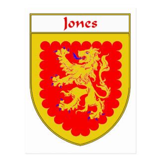 Jones Family Crest Cards, Jones Family Crest Card Templates, Postage ...