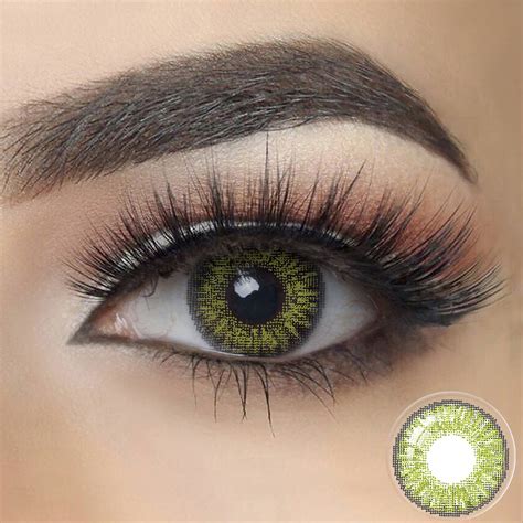 3 Tone Gemstone Green Color Eye Contact Lenses - FreshGo Contacts