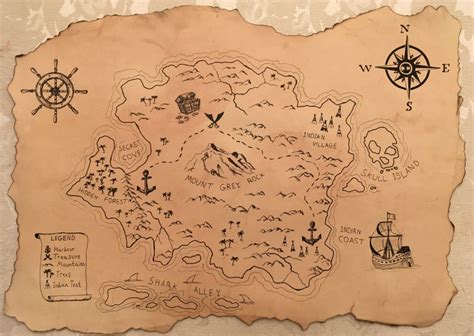 Treasure Maps For Kids, Pirate Treasure Maps, Pirate Maps, Map Painting, Online Painting ...