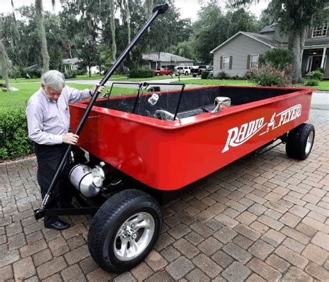 Florida Couple Cruise The Streets In Custom Radio Flyer Wagon Hot Rod • AwesomeJelly.com