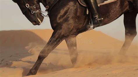 Arabian Horse Rider Riding on Desert in Dubai Stock Footage - Video of dune, desert: 72870534