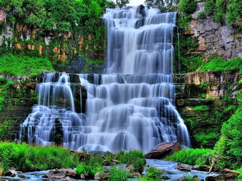 Mountain Waterfall Wallpapers - Top Free Mountain Waterfall Backgrounds - WallpaperAccess