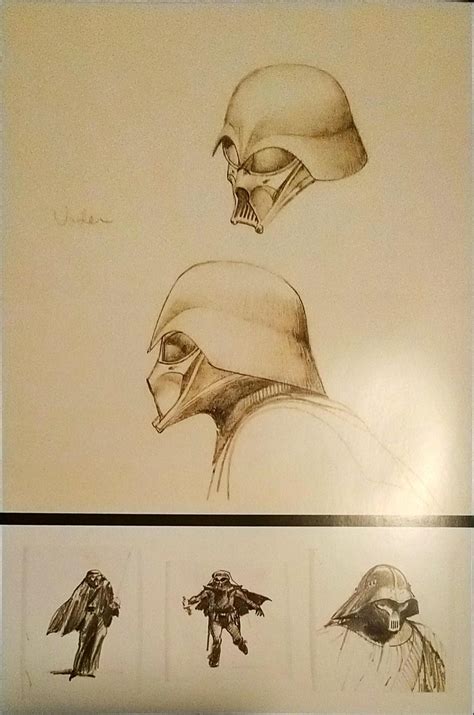 Rare Star Wars Concept Art Reveals Terrifying Early Designs For Darth Vader Star Wars Painting ...