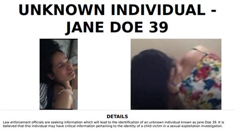 FBI: Can you identify 'Jane Doe 39' and help rescue a child victim of sexual exploitation? | WGME