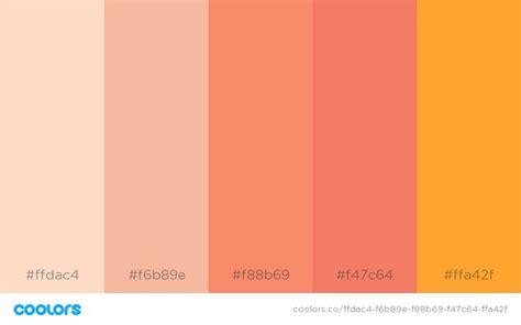 Flower Color Palette | Peach paint colors, Peach color palettes, Peach ...