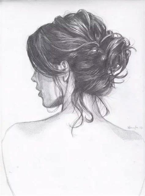 Image result for girls back sketch | How to draw hair, Sketches, Hair sketch