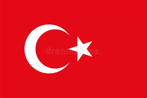 Turkey Flag. Official Colors Stock Vector - Illustration of closeup ...