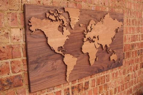 Wood Wall Map