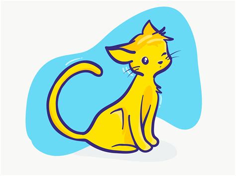 Yellow cat 🐱 by Julie Chabin on Dribbble