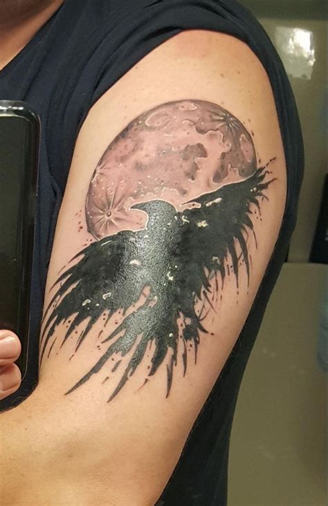 Raven moon done by Tim Martin @ Bulldog custom tattooing East Palestine OHIO | Tattoos for women ...