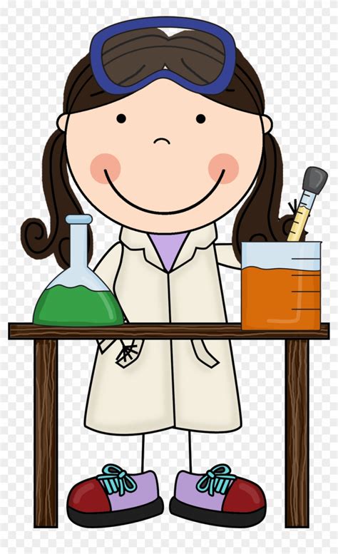 Science Project Clip Art - Girl Scientist Clipart - Free Transparent ...